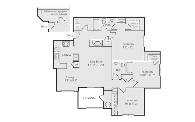 The Greens at Tryon C2 Deluxe Floor Plan