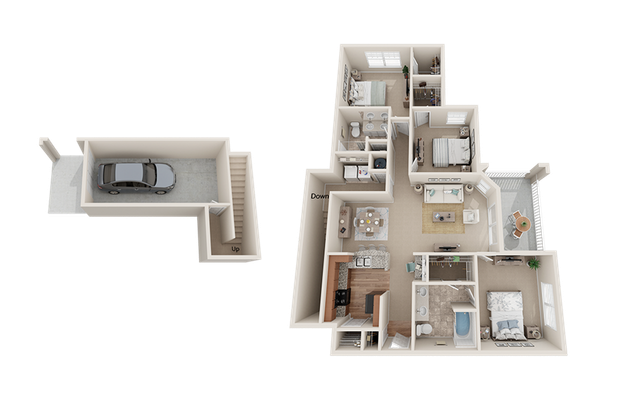 View at Legacy Oaks 3B Upgrade Floor Plan