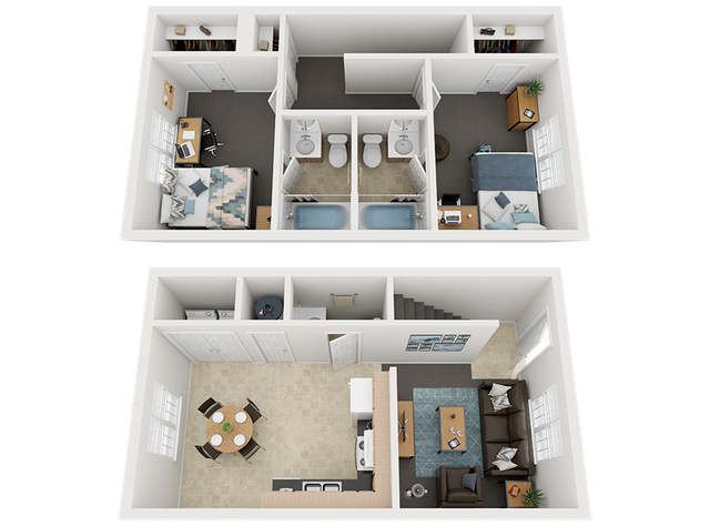 Method Townhomes 2BD / 2.5BA Townhome Floor Plan