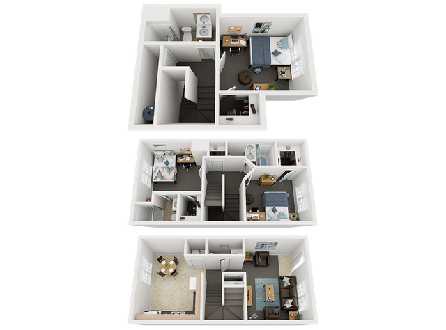 Method Townhomes 3BD / 3.5BA Townhome Floor Plan