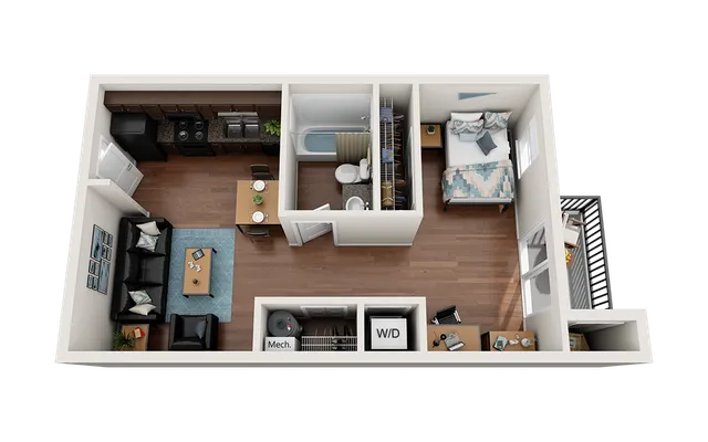The Forum at Sam Houston Studio Floor Plan