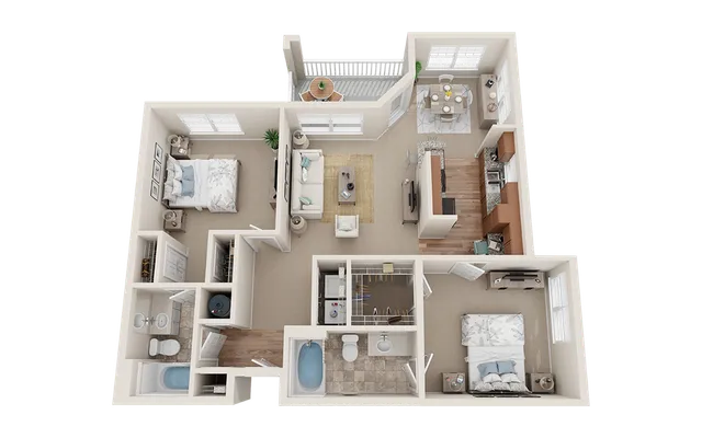 View at Legacy Oaks 2B Deluxe Floor Plan