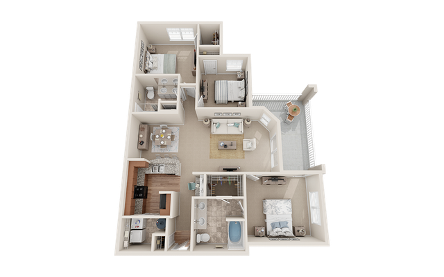 View at Legacy Oaks 3 Standard Floor Plan