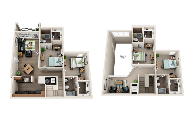 Gateway at Huntsville 4x4 Loft Floor Plan