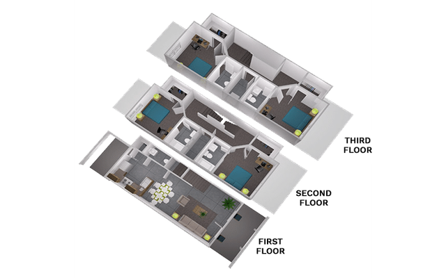 The Collective at Lubbock 4x4.5 Lodge Floor Plan
