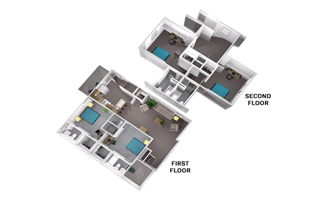 The Collective at Lubbock 4x4 Cottage Floor Plan