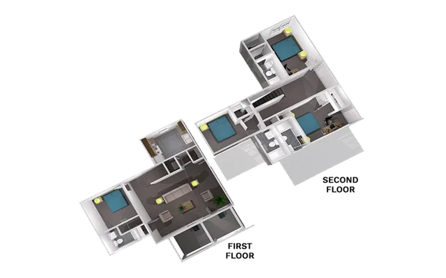 The Collective at Lubbock 4x4 Manor Floor Plan