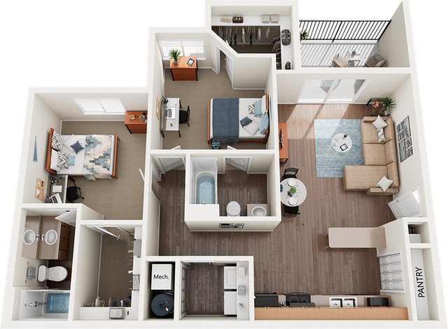 Madera B1 2x2 Floor Plan