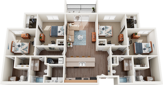 Madera D1 4x4 Floor Plan