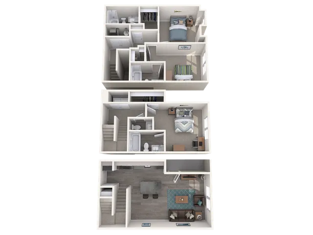 The Row at the Stadium 3x3.5 Floor Plan
