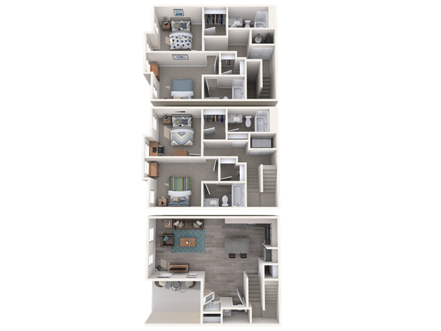The Row at the Stadium 4x4.5 Floor Plan