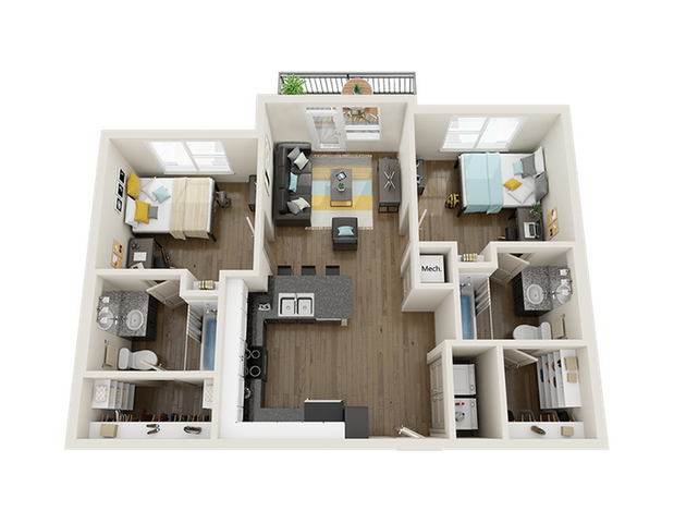 Signature Hartwell Village B1 Floor Plan