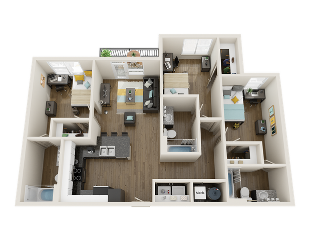 Signature Hartwell Village C1 Floor Plan