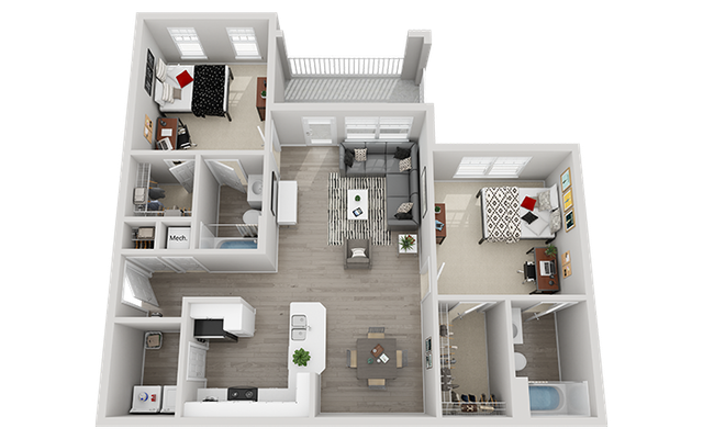 Campus Edge 2x2 Platinum Floor Plan