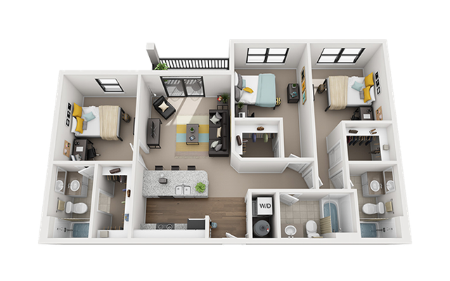 Greene Crossing 3x3-1 Square Floor Plan