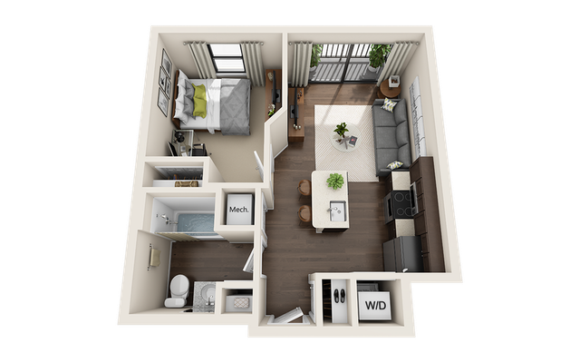 Axis West Campus Sophisticate SMART - A180 Floor Plan