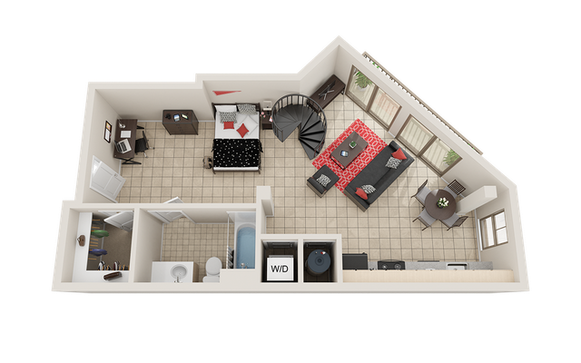 Villas on Guadalupe E1 Floor Plan