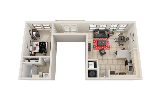 Villas on Guadalupe A1 Alt Floor Plan