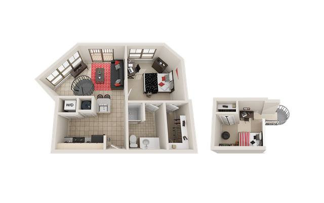 Villas on Guadalupe A1 Loft Floor Plan
