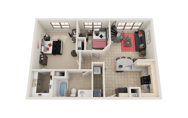 Villas on Guadalupe B1 Floor Plan