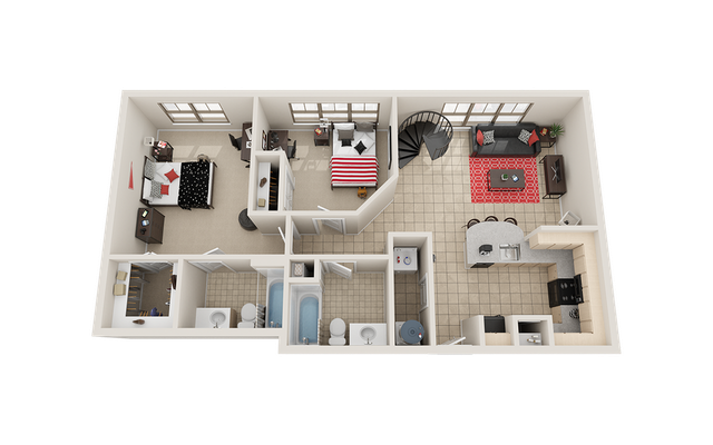 Villas on Guadalupe B2 Floor Plan