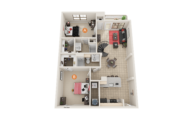 Villas on Guadalupe B5 Floor Plan