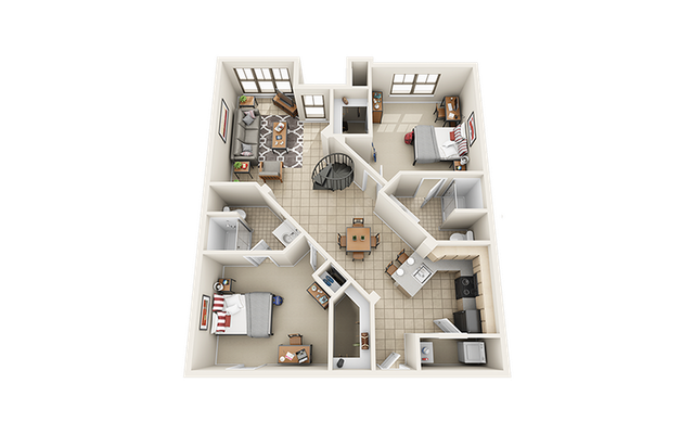 Villas on Guadalupe B6 Floor Plan