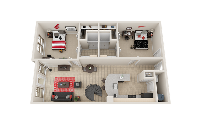 Villas on Guadalupe B7 Floor Plan