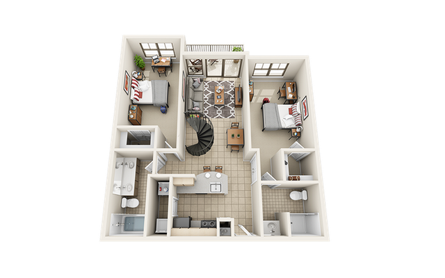 Villas on Guadalupe B9 Floor Plan