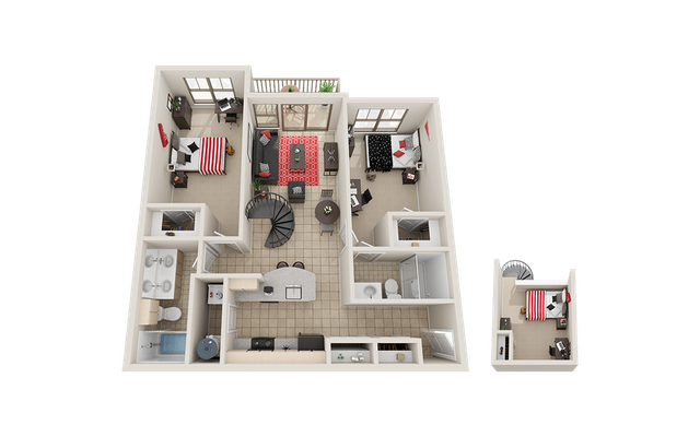 Villas on Guadalupe B10 Loft Floor Plan