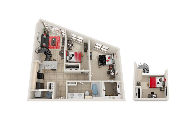 Villas on Guadalupe B11 Loft Floor Plan
