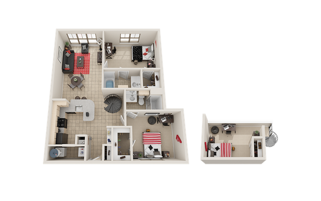 Villas on Guadalupe B4 Loft Floor Plan