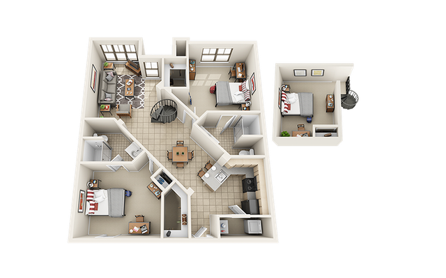 Villas on Guadalupe B6 Loft Floor Plan