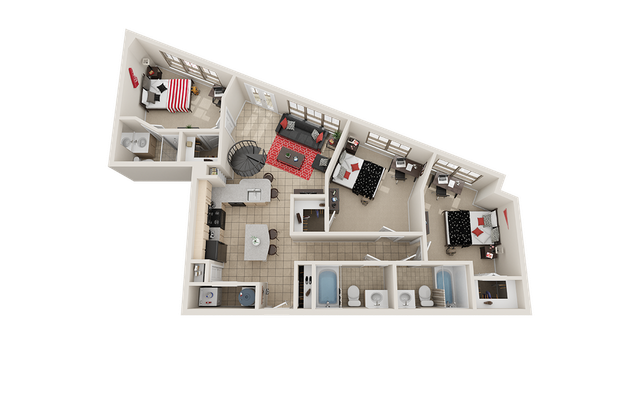 Villas on Guadalupe C2 Floor Plan