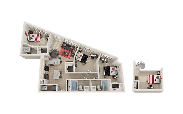 Villas on Guadalupe C2 Loft Floor Plan