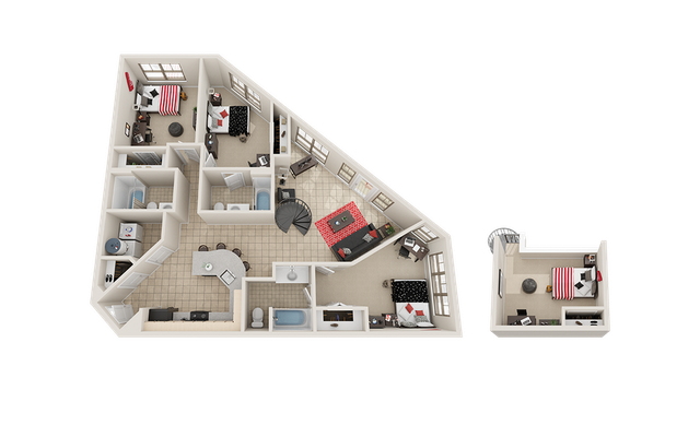 Villas on Guadalupe C3 Loft Floor Plan