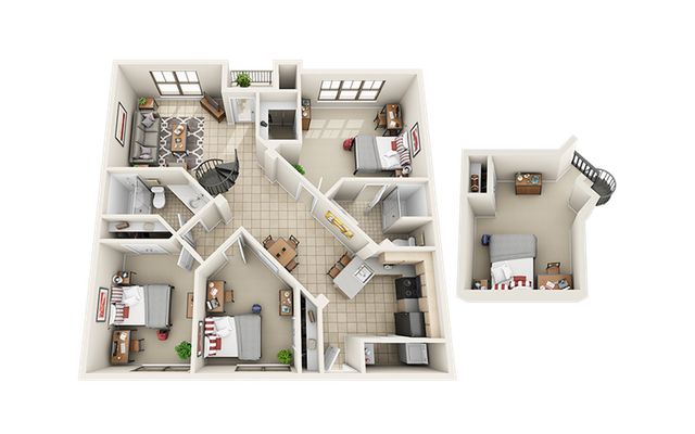 Villas on Guadalupe C4 Loft Floor Plan