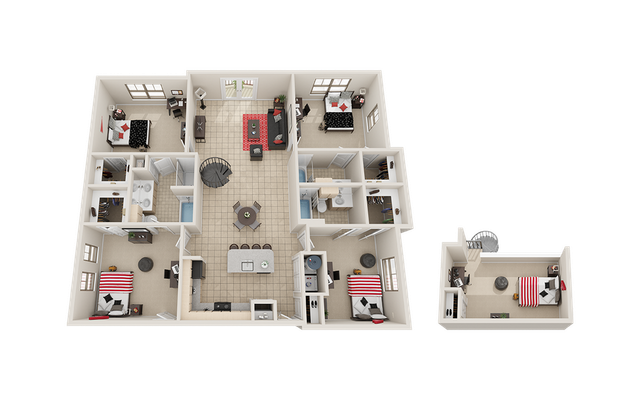 Villas on Guadalupe D1 Loft Floor Plan