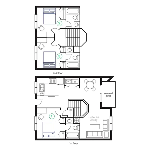 The Townhomes at River Club 3x3 Townhome Floor Plan