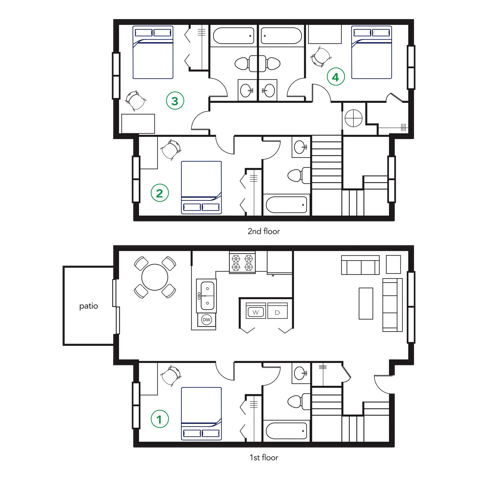 The Townhomes at River Club 4x4 Townhome Floor Plan