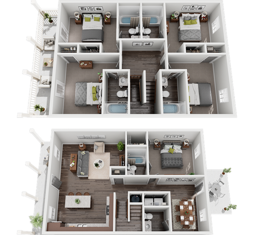 The Collective at Kennesaw The Dogwood 5x5.5 Floor Plan