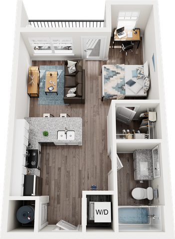 Quantum on West Call A0-Studio Floor Plan