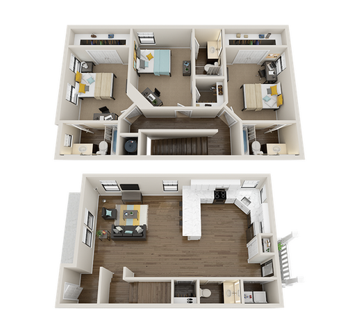 The Collective at Clemson 3x3.5 Premium Floor Plan