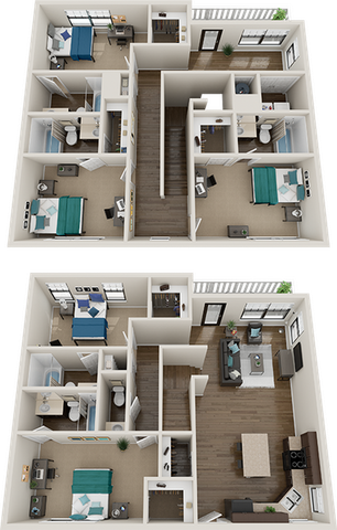 The Collective at Clemson 5x5.5 Floor Plan
