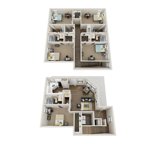 The Collective at Clemson 5x5.5 Corner Premium Floor Plan
