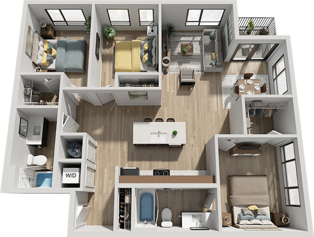 Signature Music Row C1 Floor Plan