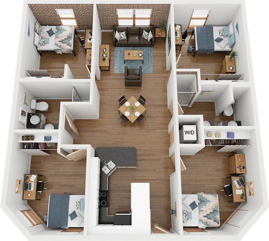 The Warehouse 4x2 A Floor Plan