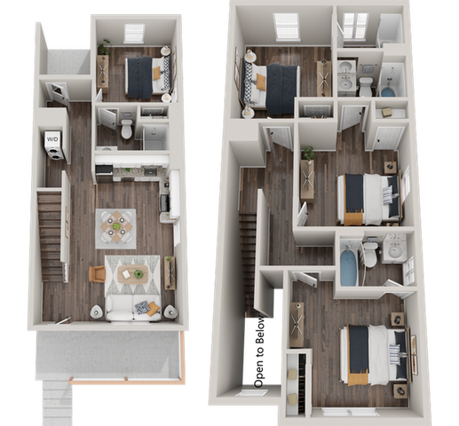 The Lookout Chapel Hill 4x4A Floor Plan