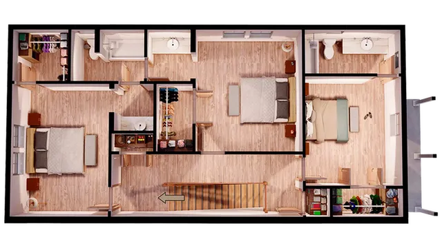 Midtown Auburn 4x3.5 Cottage Floor Plan