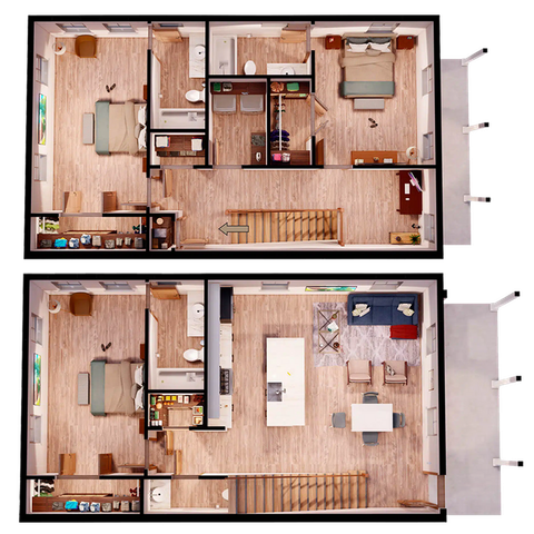 Midtown Auburn 3x3 Cottage B Floor Plan